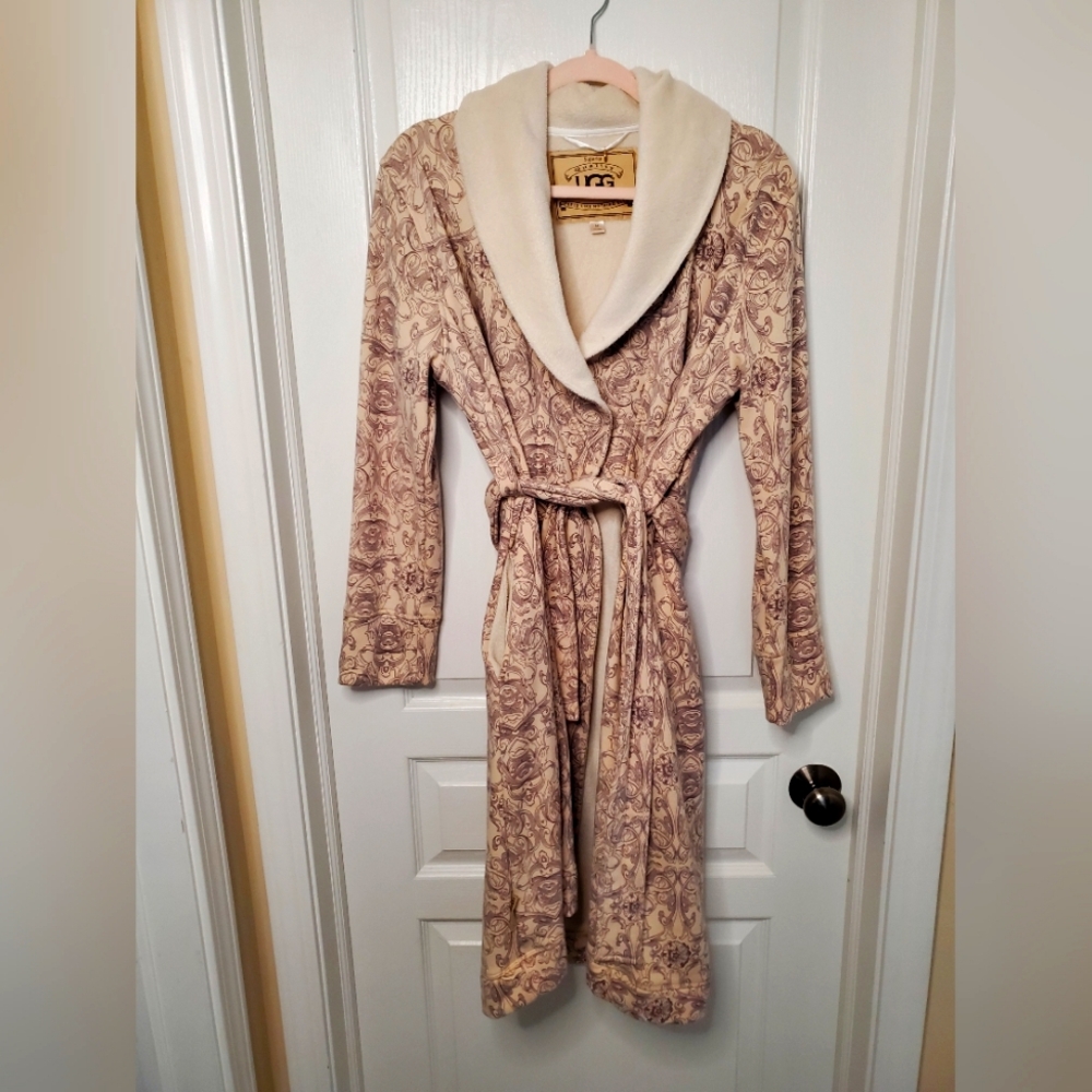 UGG Patterned Tan Luxury Bathrobe